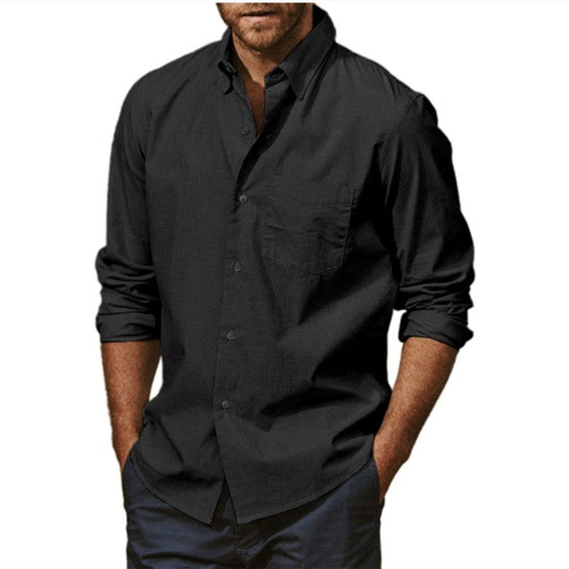 Fashion Trend Men's Long-sleeved Shirt
