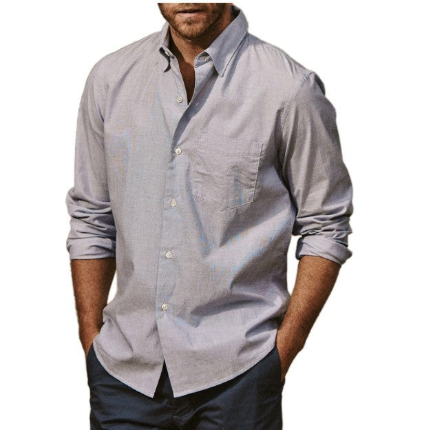 Fashion Trend Men's Long-sleeved Shirt